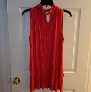 Hot pink choker tank top